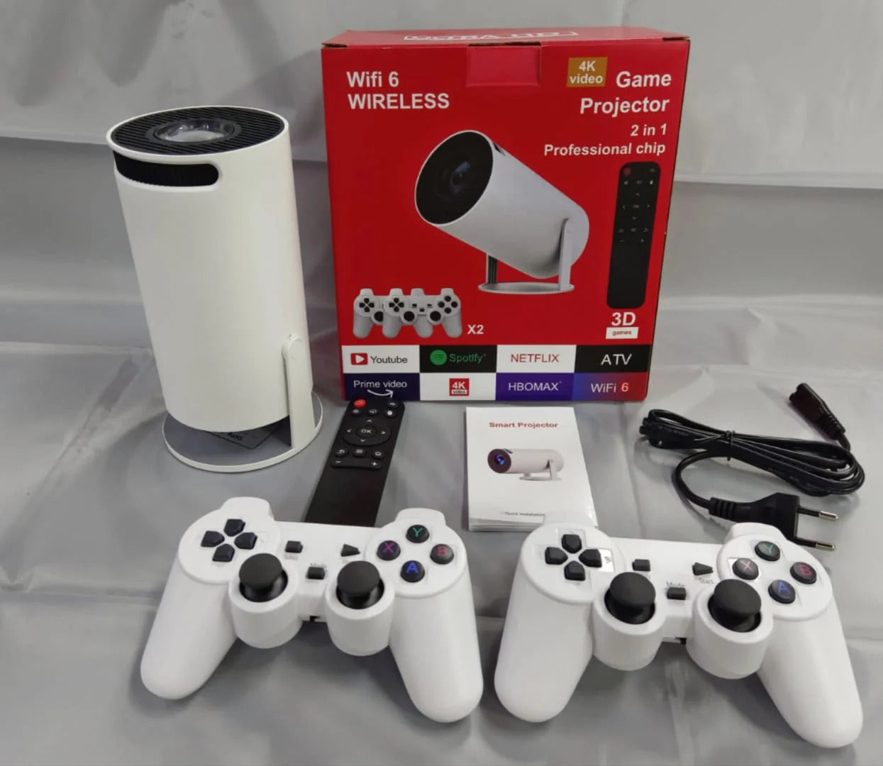 📌 Projecteur Gaming™ – Cinéma + Jeux 3D + Android TV| 150" Full HD 🇧🇯